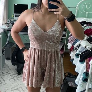 Urban Outfitters Velvet Romper - Medium